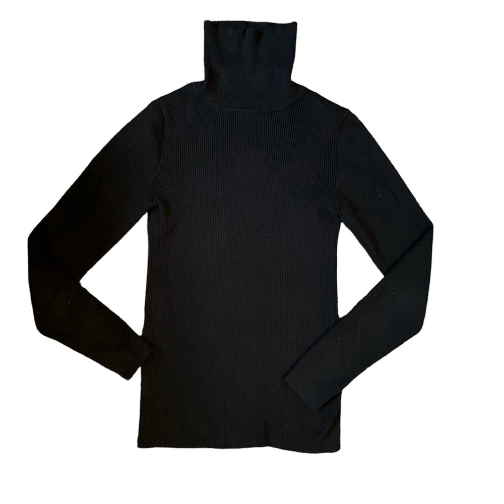 Boden Black Ellie Cotton Roll-Neck Sweater Size Small